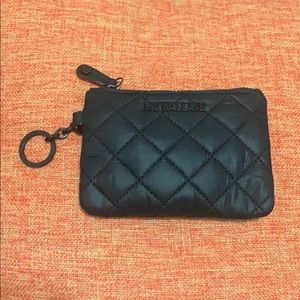 MZ Wallace Metro quilted coin pouch- Black